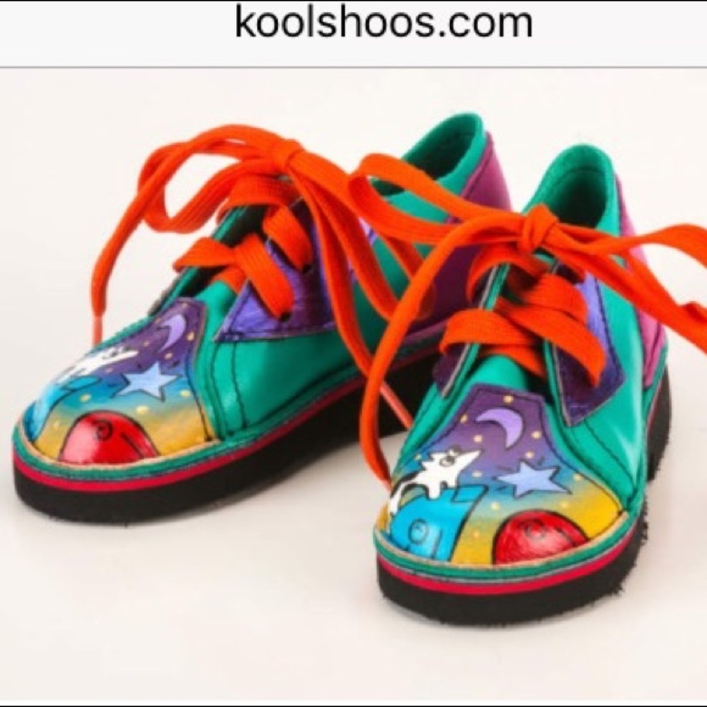 Hand Painted Rocket Leather Shoes